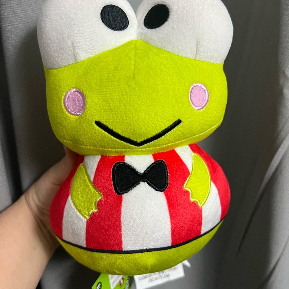 Keroppi Plush Toy - Green and Red